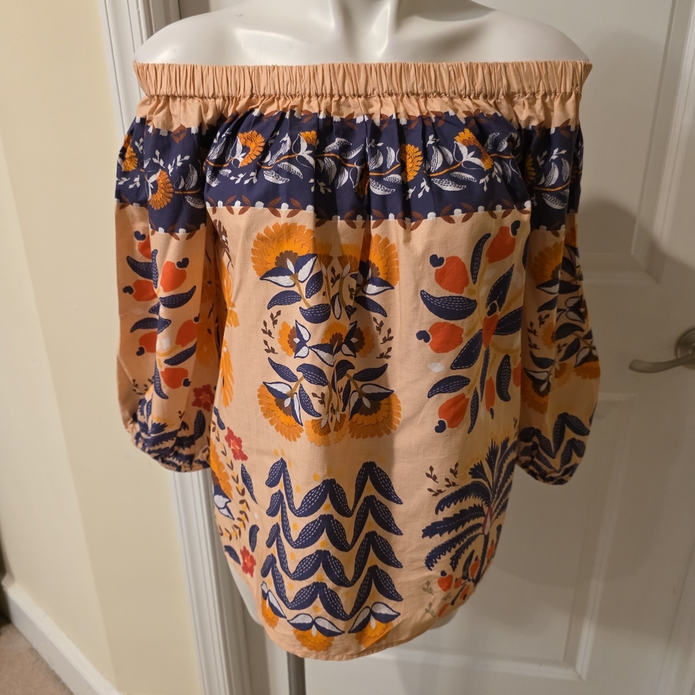 Farm Rio Off Shoulders Blouse Size Large